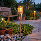 Solar Bamboo Flame Lights