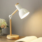 Lampe de bureau scandinave à LED en bois