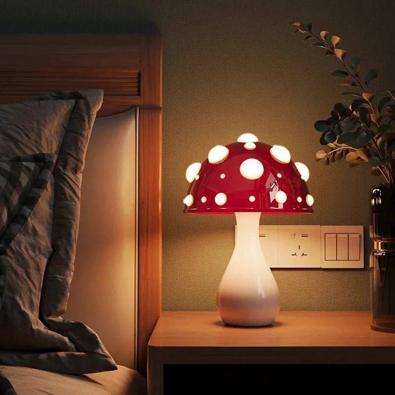 Lampe de table champignon à LED